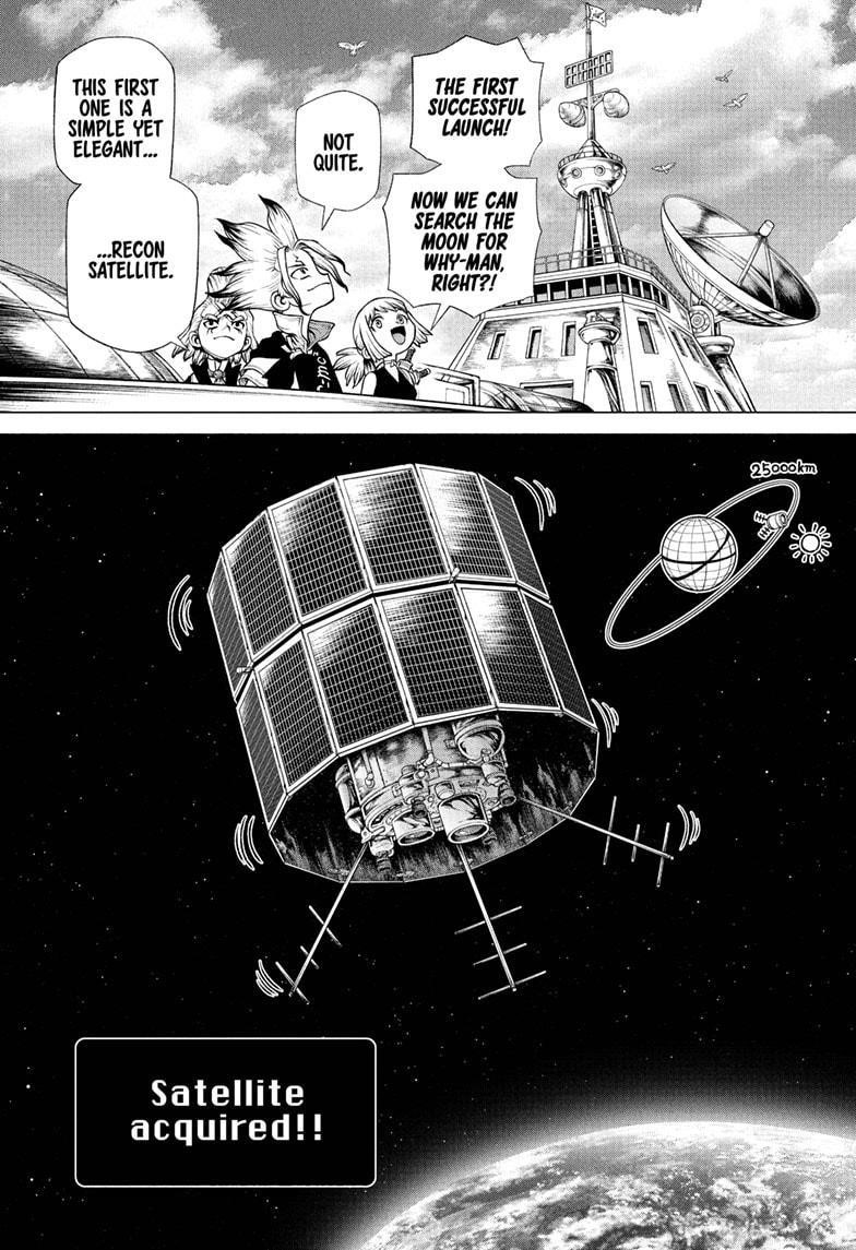 Dr. Stone Manga Chapter 216 page 5 - Hello, World scene