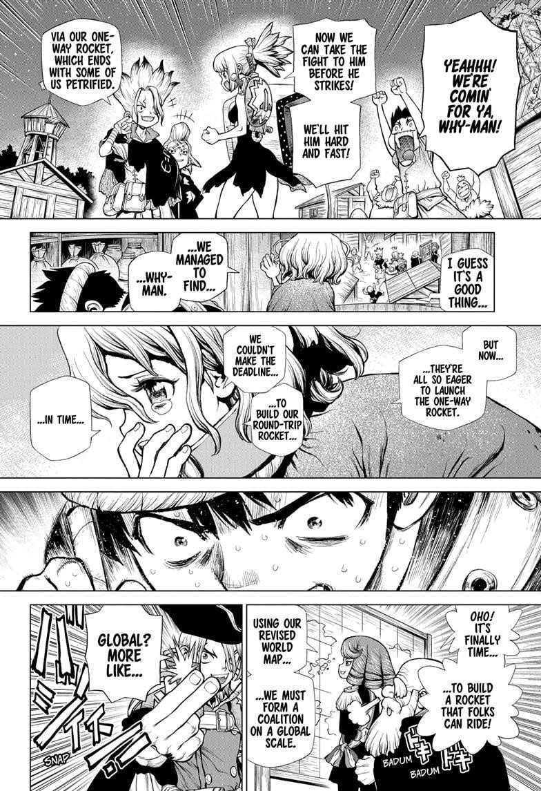 Dr. Stone Manga Chapter 217 page 2 - Science Underdogs scene