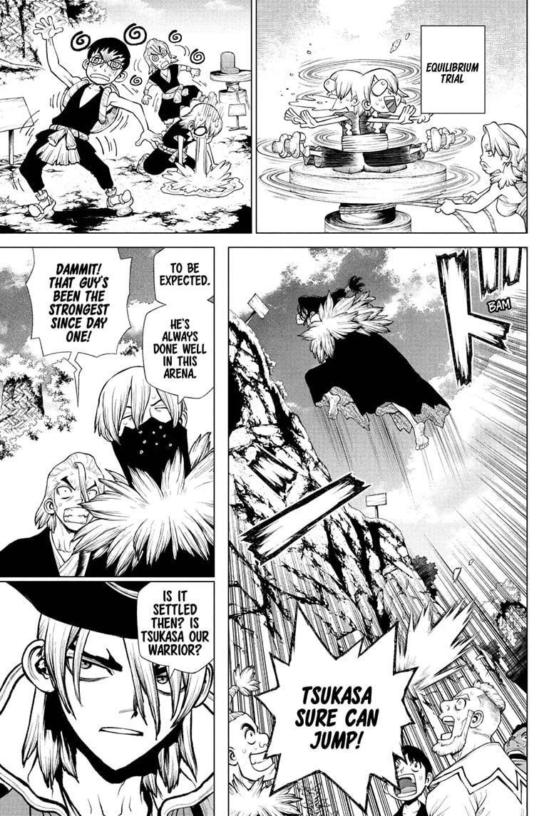 Dr. Stone Manga Chapter 219 page 11 - Three Heroes scene