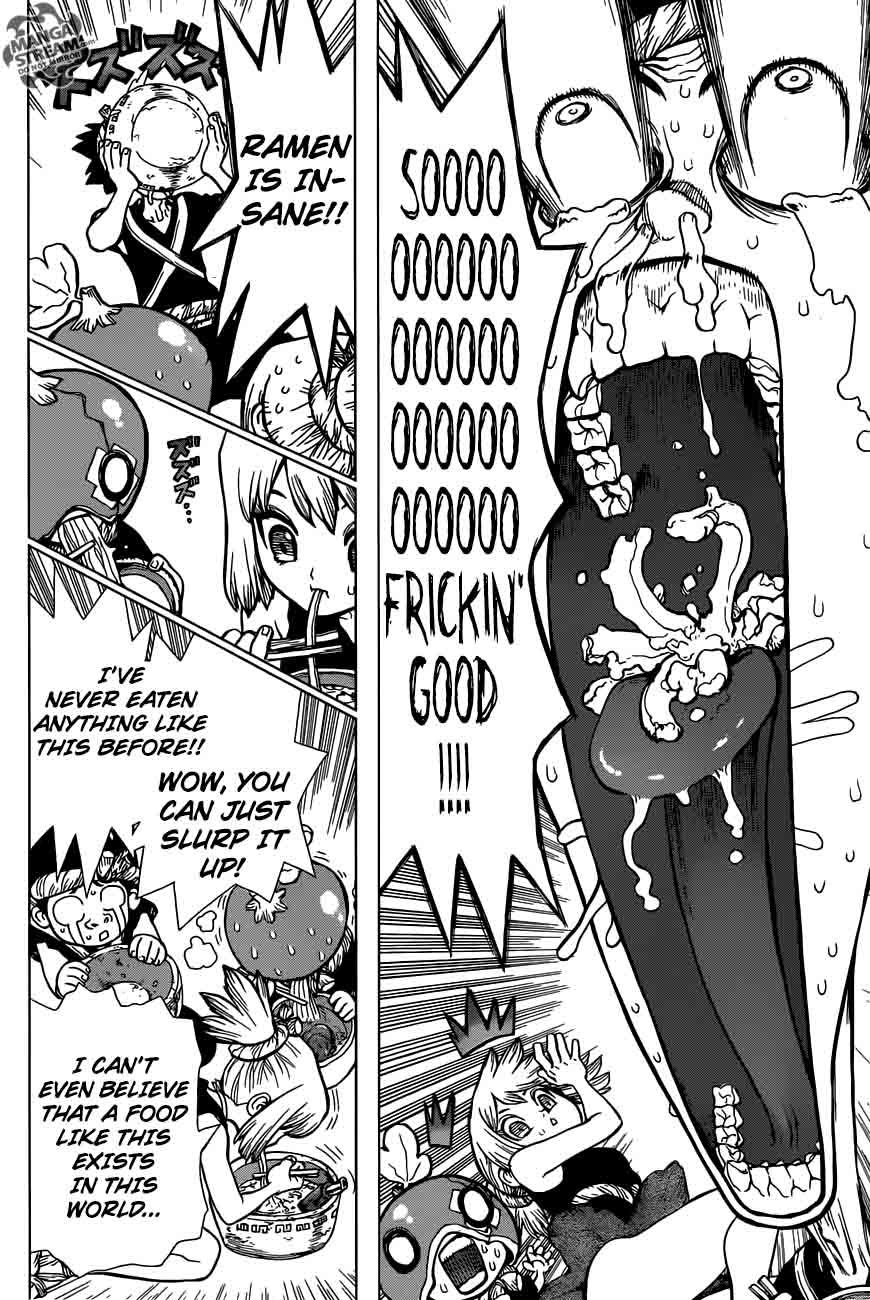 Dr. Stone Manga Chapter 22 page 17 - Survival Gourmet scene