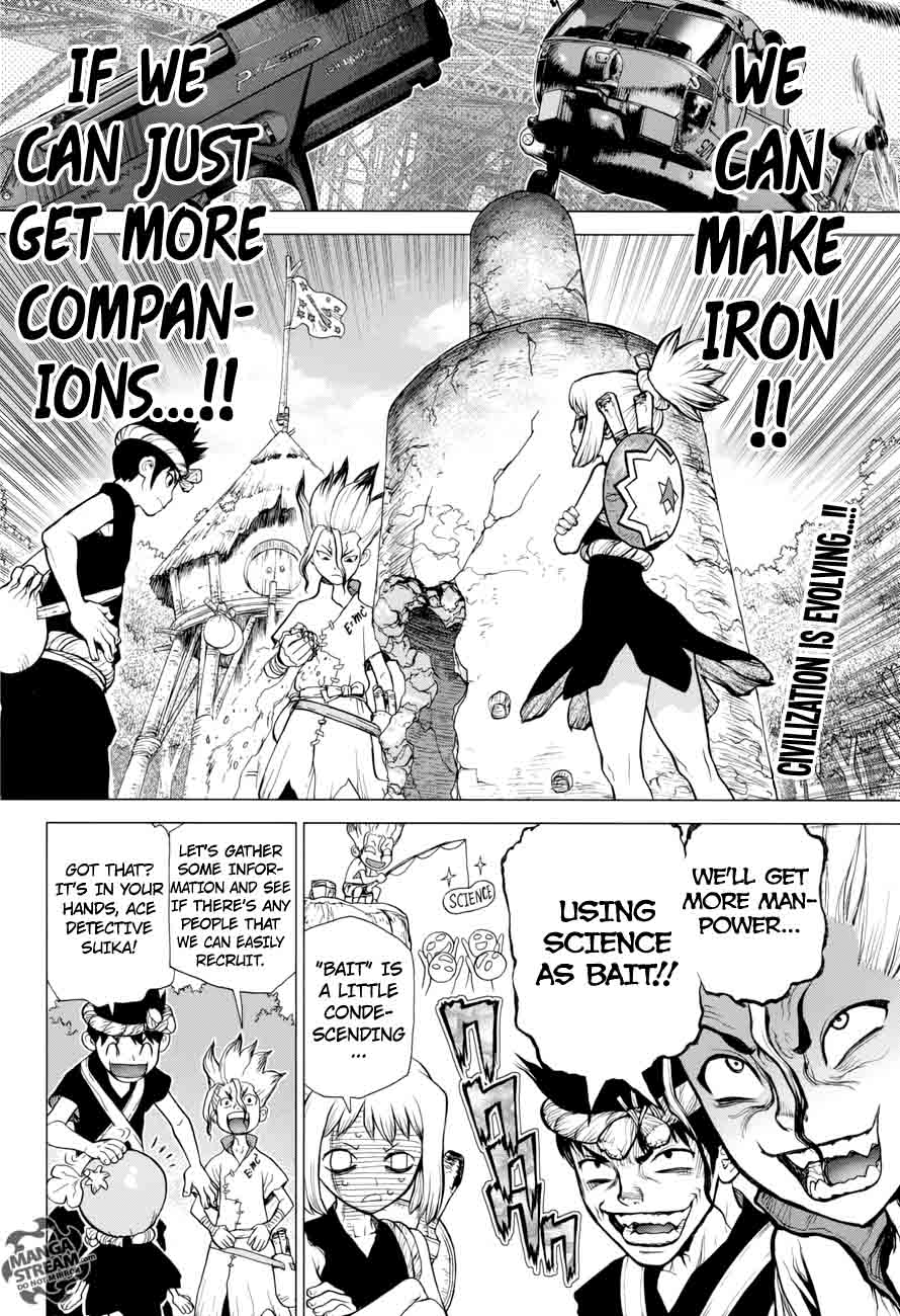 Dr. Stone Manga Chapter 22 page 2 - Survival Gourmet scene