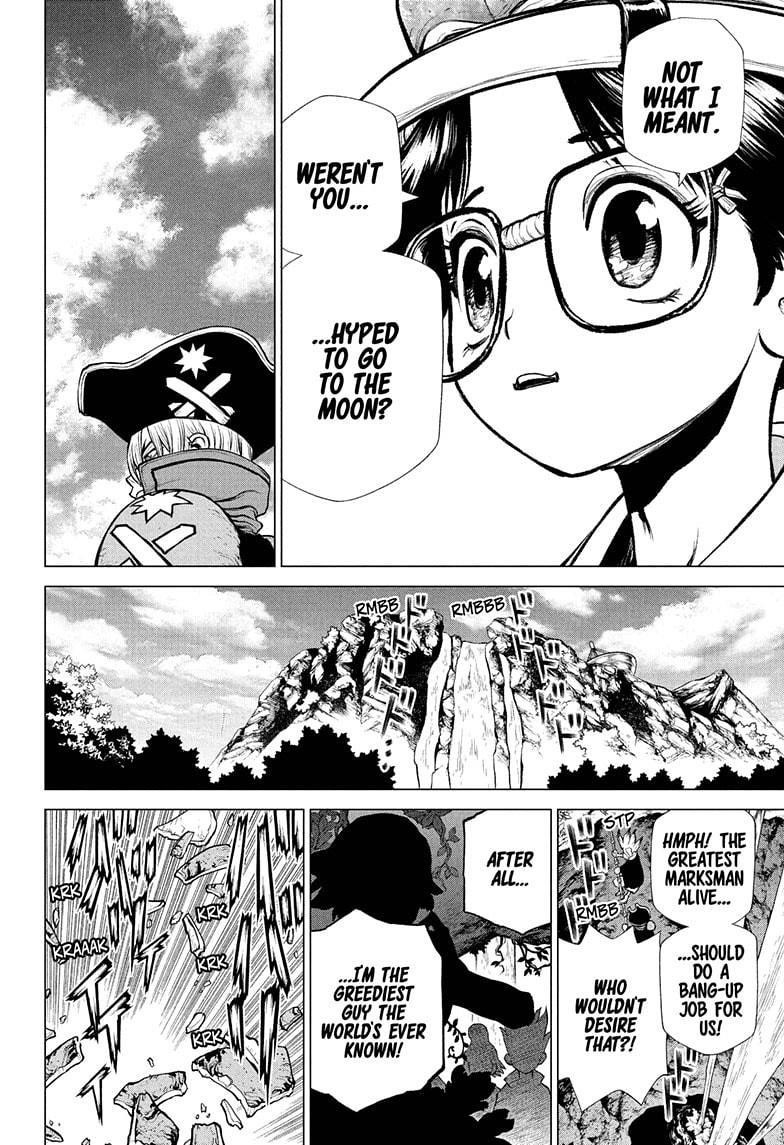 Dr. Stone Manga Chapter 221 page 10 - Entrusting It All scene