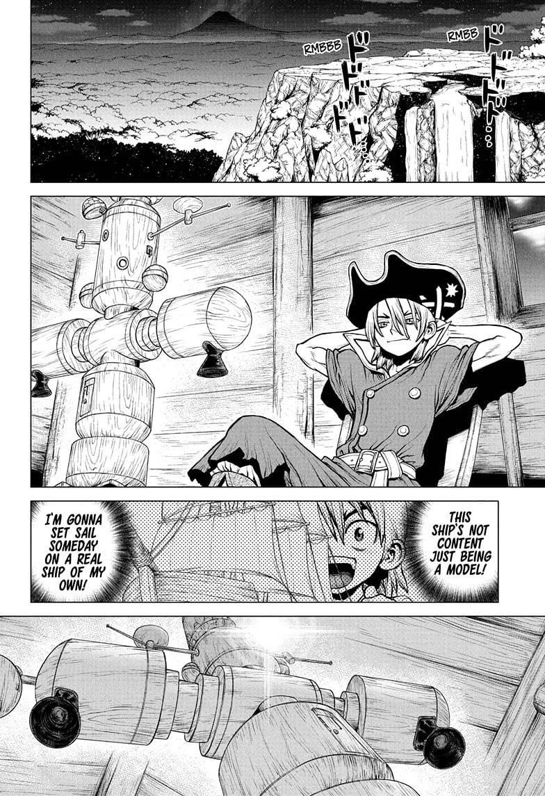 Dr. Stone Manga Chapter 221 page 2 - Entrusting It All scene