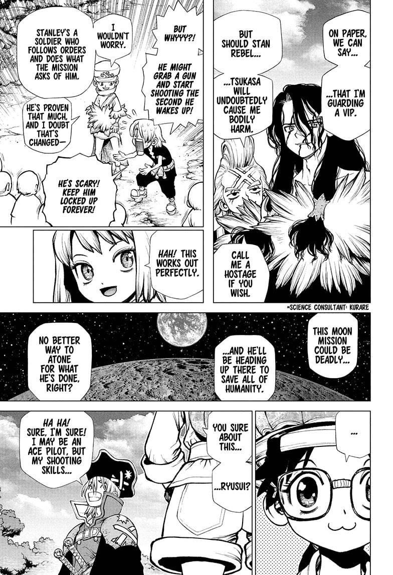 Dr. Stone Manga Chapter 221 page 9 - Entrusting It All scene