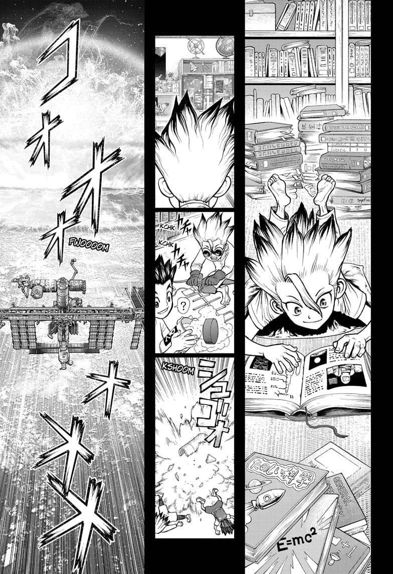 Dr. Stone Manga Chapter 224 page 3 - In Space scene