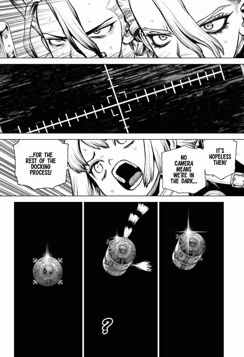 Dr. Stone Manga Chapter 225 page 10 - Docking scene