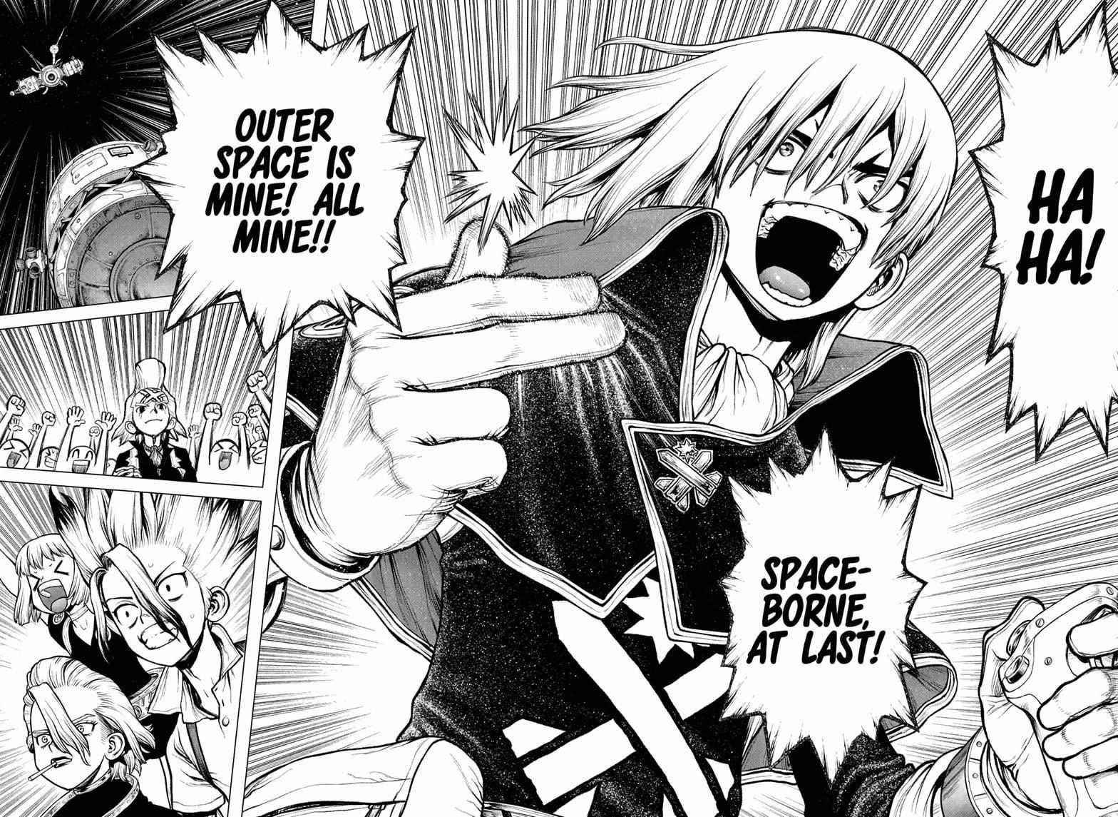 Dr. Stone Manga Chapter 225 page 12 - Docking scene