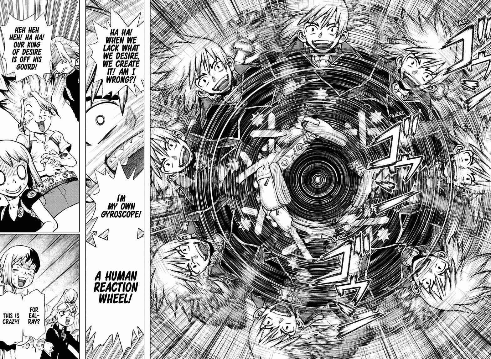 Dr. Stone Manga Chapter 225 page 15 - Docking scene