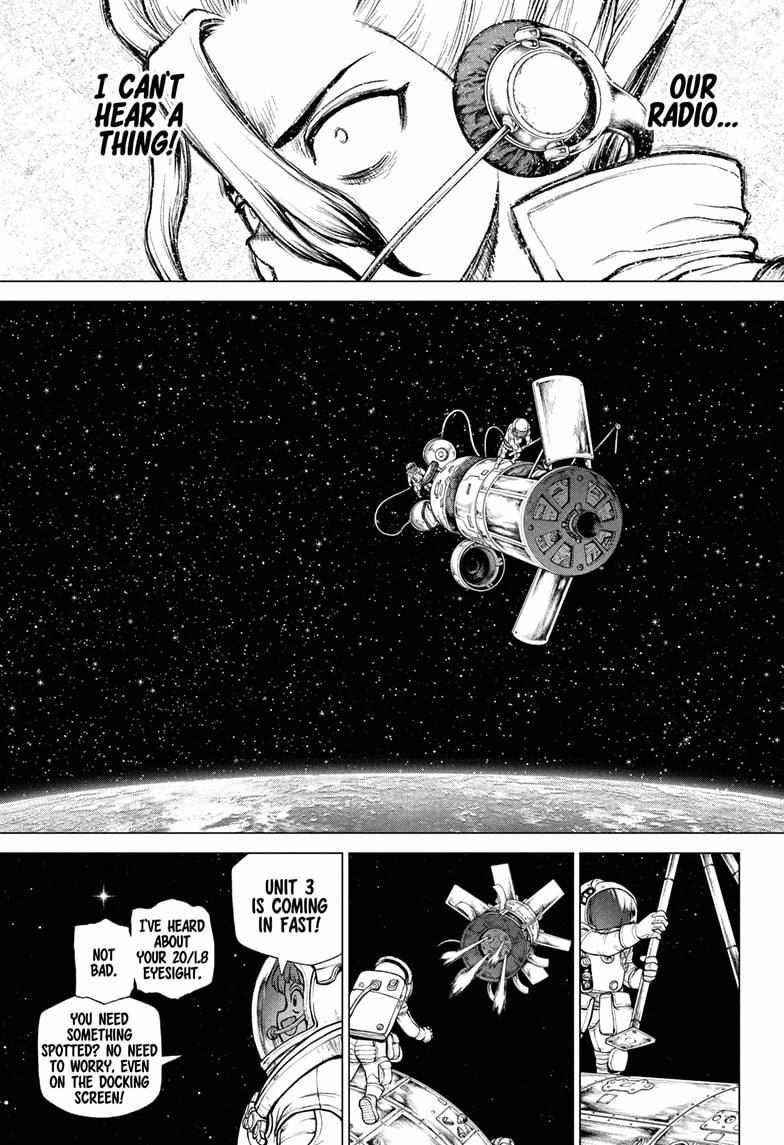 Dr. Stone Manga Chapter 225 page 3 - Docking scene