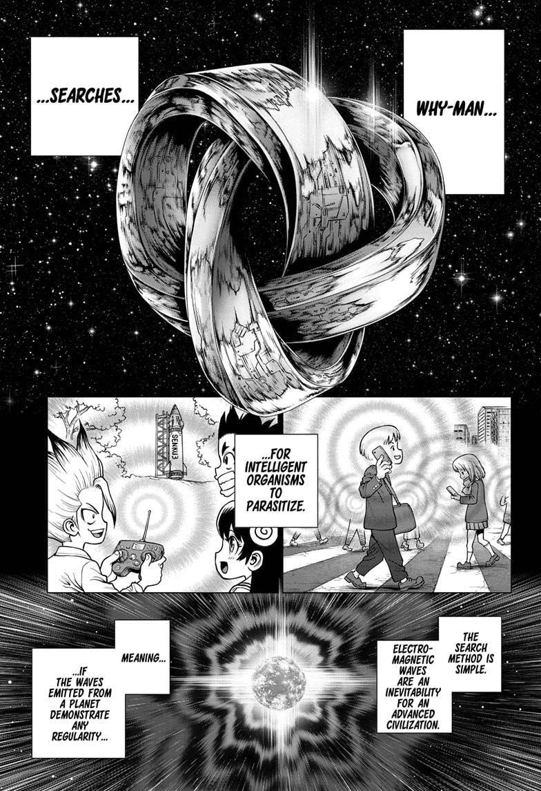 Dr. Stone Manga Chapter 229 page 1 - Why-Man scene
