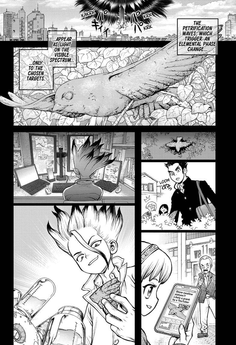 Dr. Stone Manga Chapter 229 page 6 - Why-Man scene