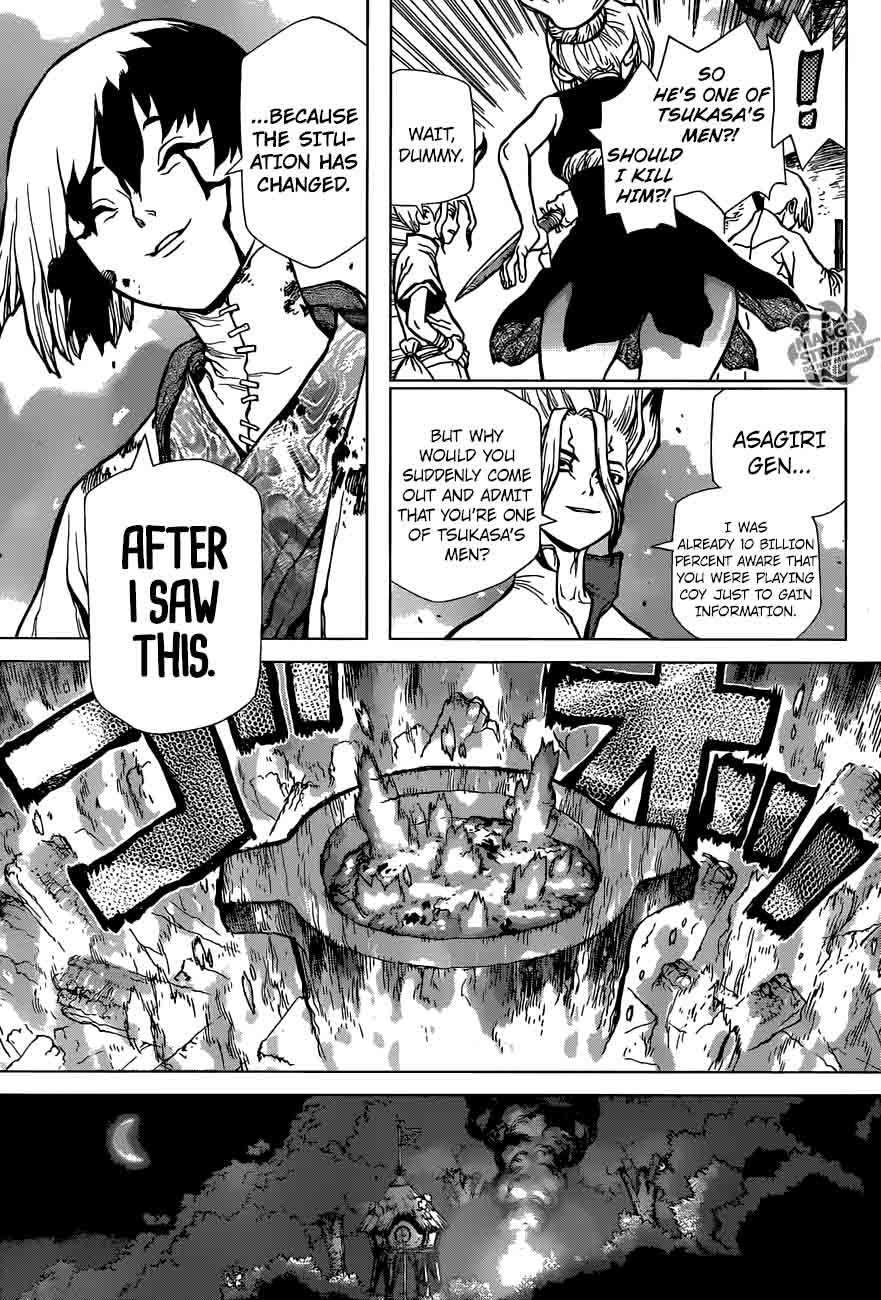 Dr. Stone Manga Chapter 23 page 14 - The Smooth Talker scene