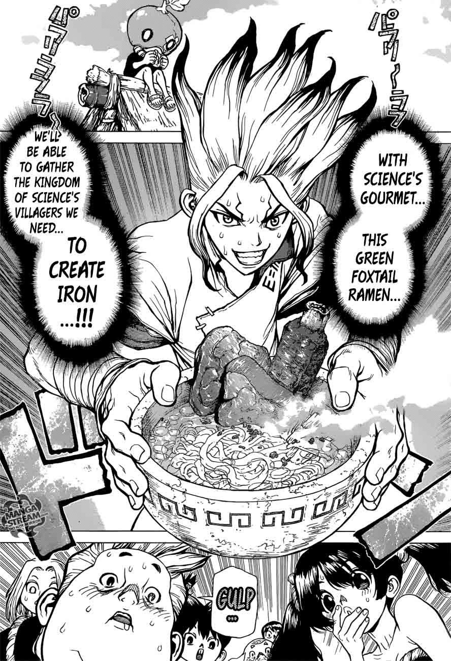 Dr. Stone Manga Chapter 23 page 3 - The Smooth Talker scene
