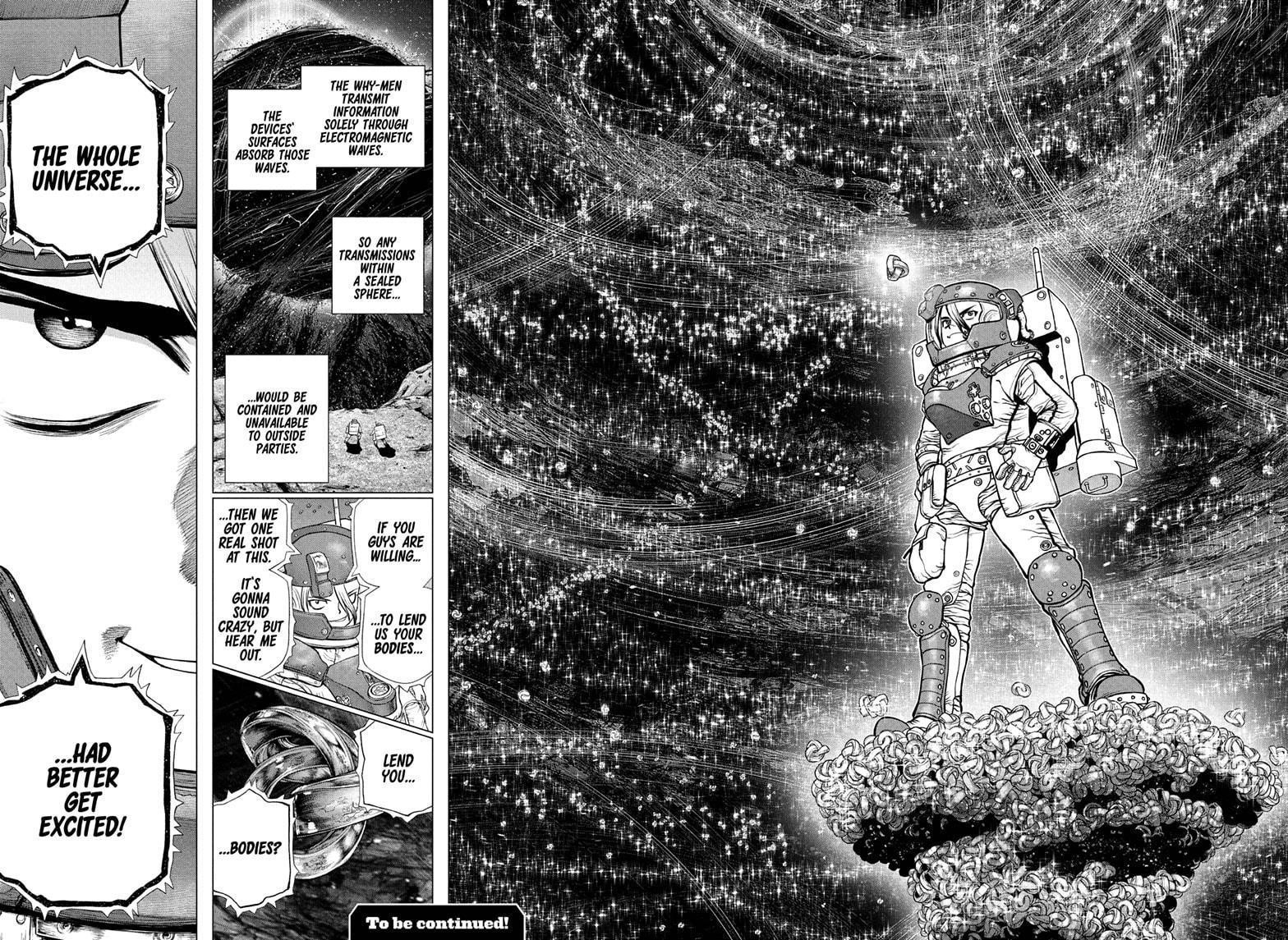 Dr. Stone Manga Chapter 230 page 16 - Human scene