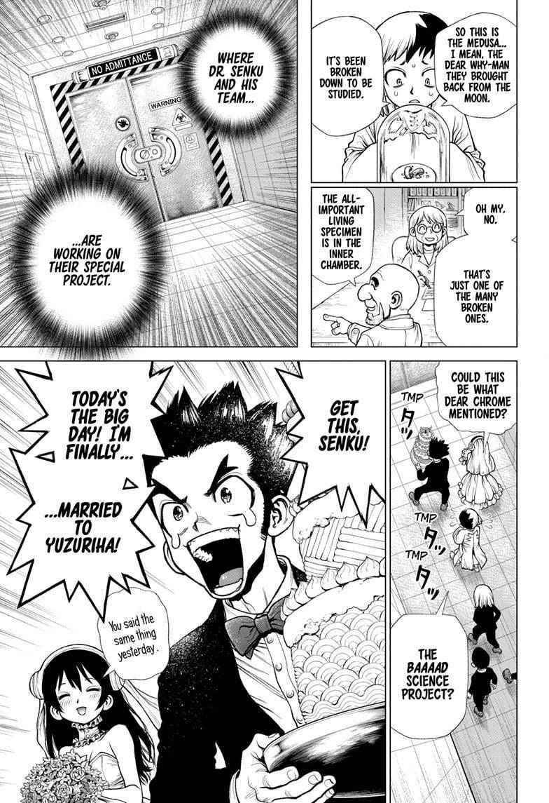 Dr. Stone Manga Chapter 232 page 13 - Final Chapter: Dr. STONE [END] scene