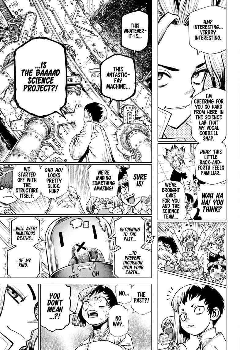 Dr. Stone Manga Chapter 232 page 15 - Final Chapter: Dr. STONE [END] scene