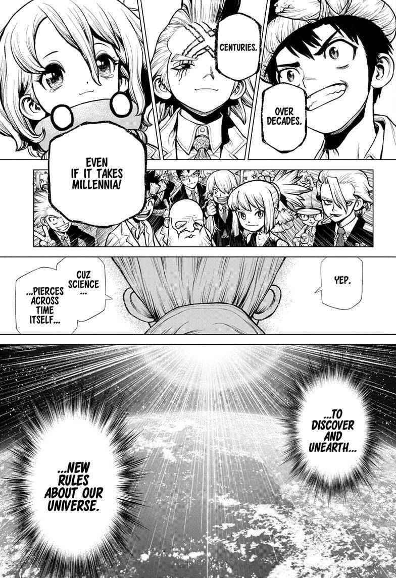 Dr. Stone Manga Chapter 232 page 20 - Final Chapter: Dr. STONE [END] scene