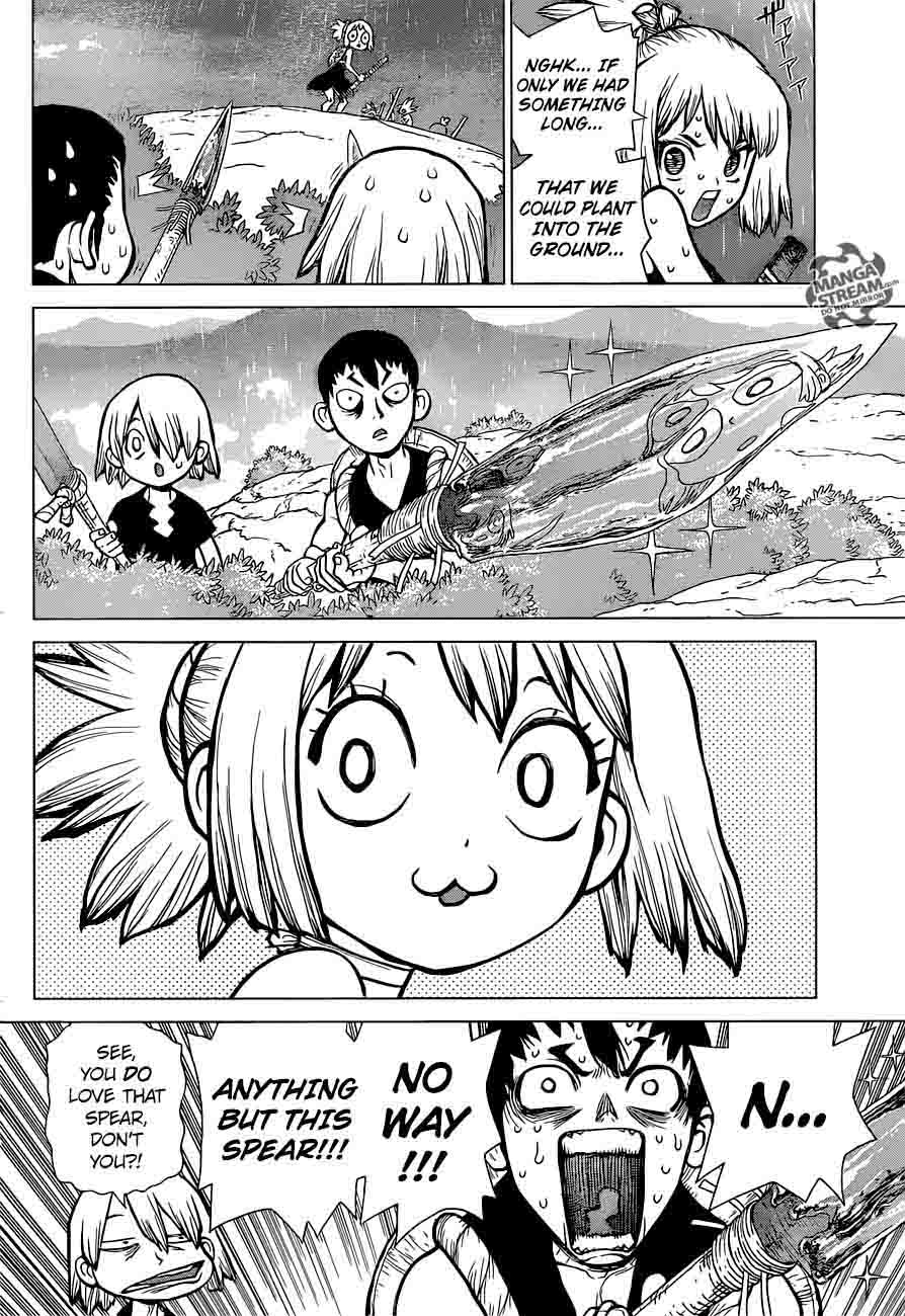 Dr. Stone Manga Chapter 24 page 16 - Lightning Speed!! scene