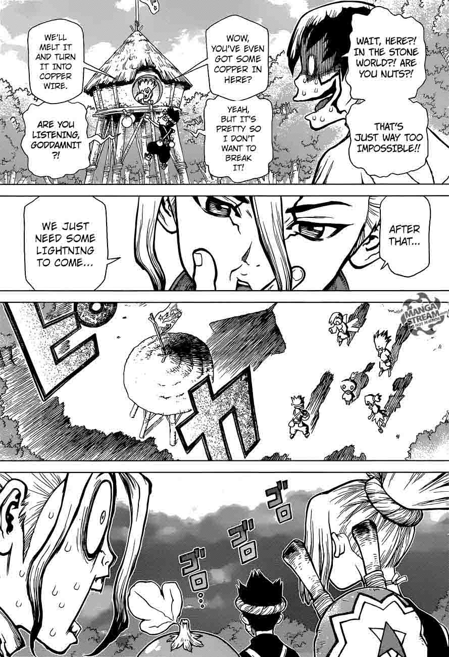 Dr. Stone Manga Chapter 24 page 5 - Lightning Speed!! scene