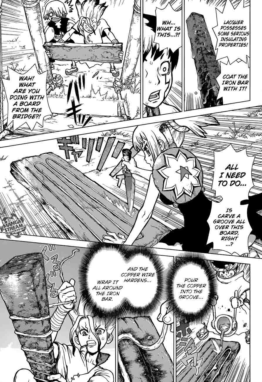 Dr. Stone Manga Chapter 24 page 9 - Lightning Speed!! scene