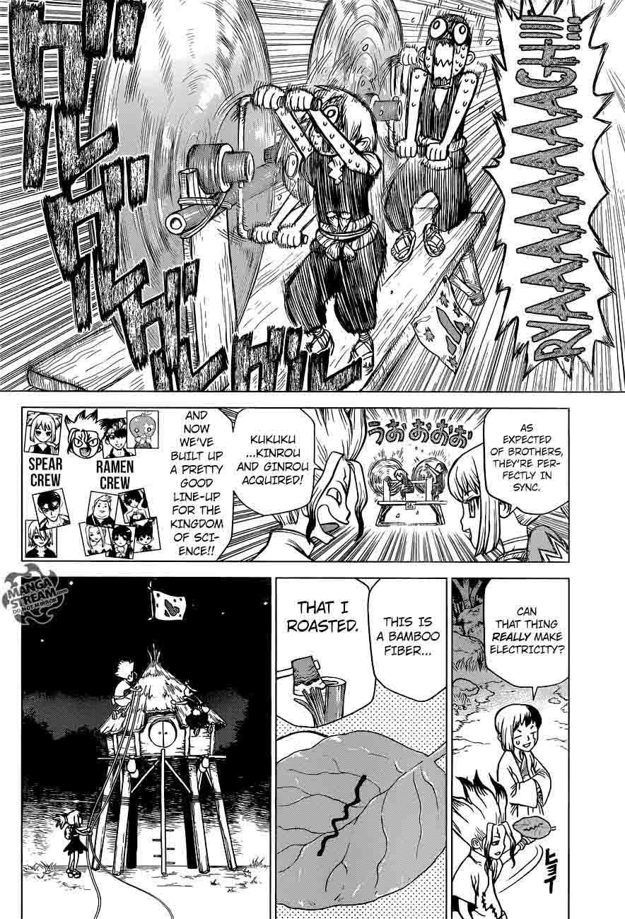 Dr. Stone Manga Chapter 25 page 12 - By These Hands, the Light of Science scene
