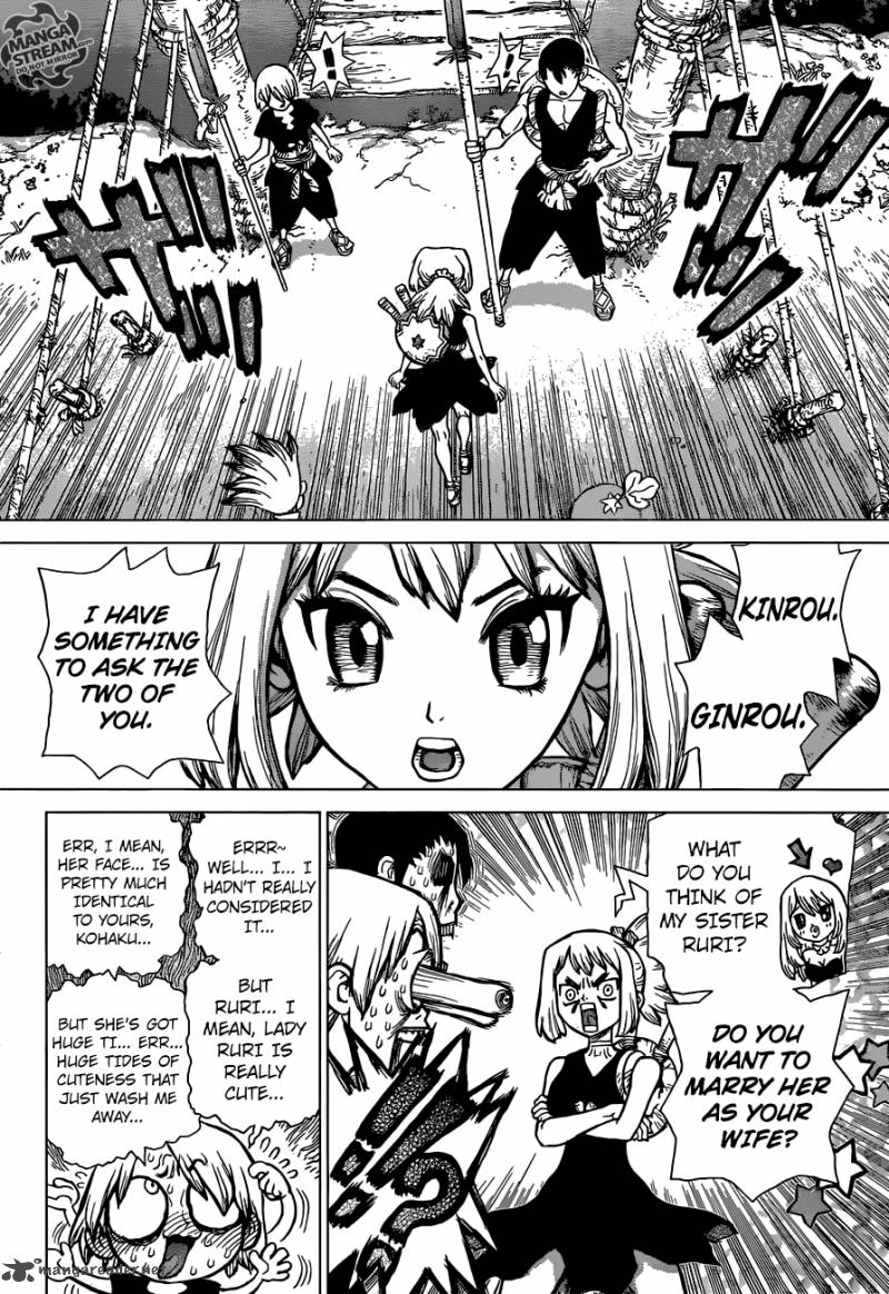 Dr. Stone Manga Chapter 27 page 11 - A Certain Scientist's Wish scene