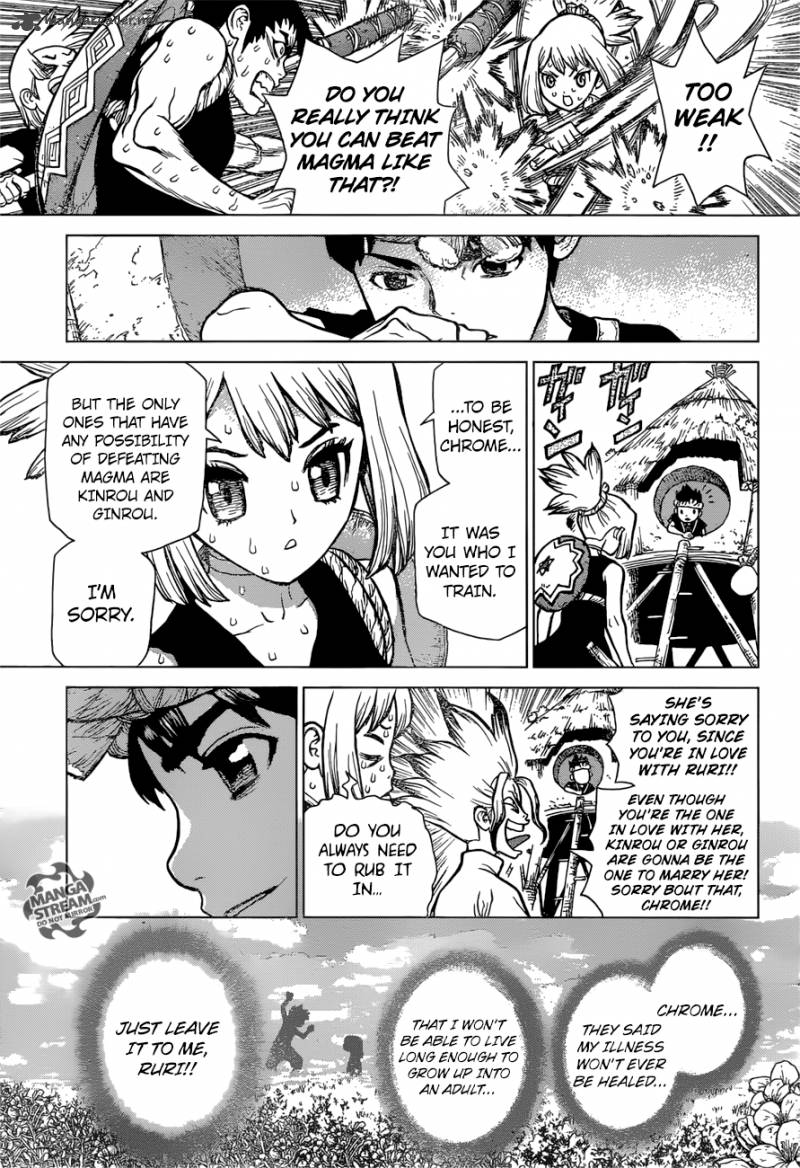 Dr. Stone Manga Chapter 27 page 14 - A Certain Scientist's Wish scene