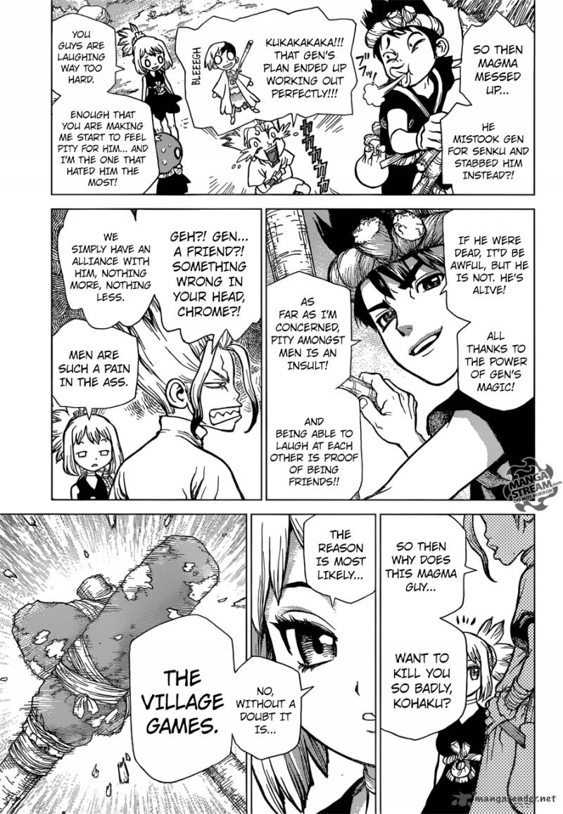 Dr. Stone Manga Chapter 27 page 5 - A Certain Scientist's Wish scene