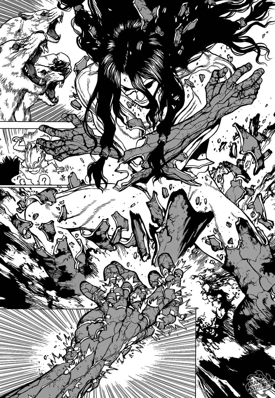 Dr. Stone Manga Chapter 3 page 16 - King of The Stone World scene