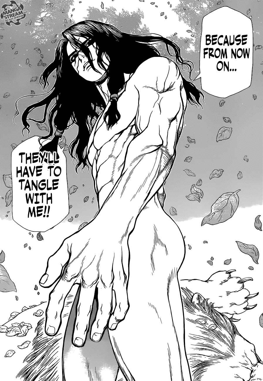 Dr. Stone Manga Chapter 3 page 19 - King of The Stone World scene