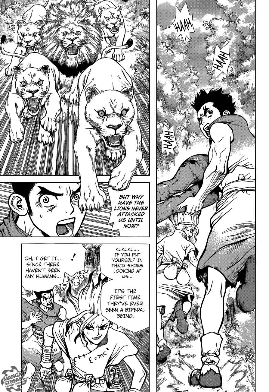 Dr. Stone Manga Chapter 3 page 9 - King of The Stone World scene