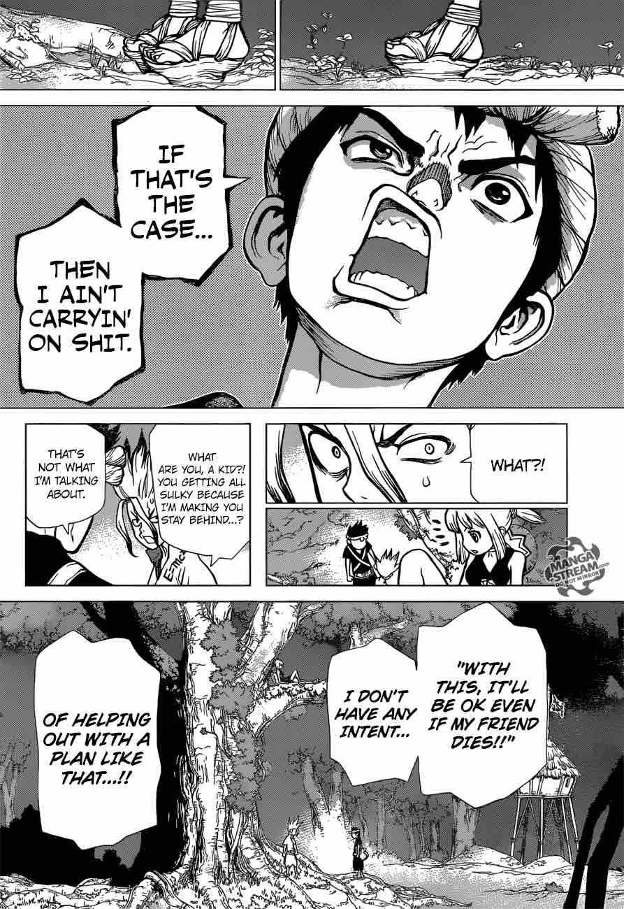 Dr. Stone Manga Chapter 31 page 4 - Friends Have Each Other's Backs scene
