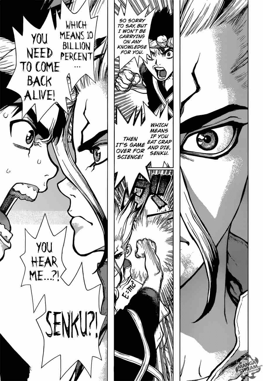 Dr. Stone Manga Chapter 31 page 5 - Friends Have Each Other's Backs scene