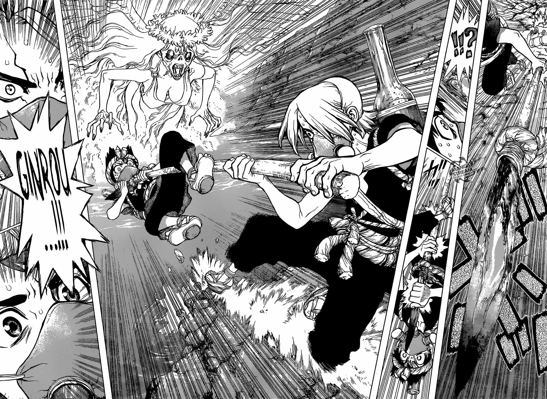 Dr. Stone Manga Chapter 32 page 13 - Brains & Heart scene