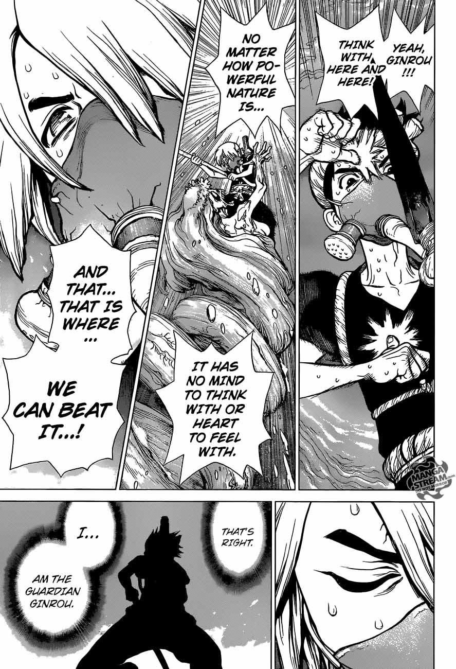 Dr. Stone Manga Chapter 32 page 15 - Brains & Heart scene
