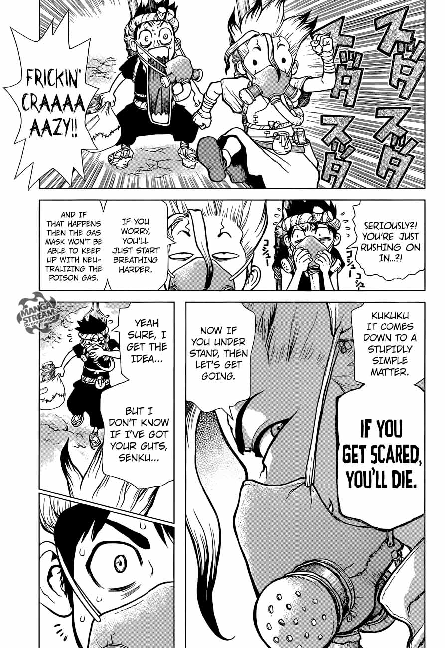 Dr. Stone Manga Chapter 32 page 4 - Brains & Heart scene
