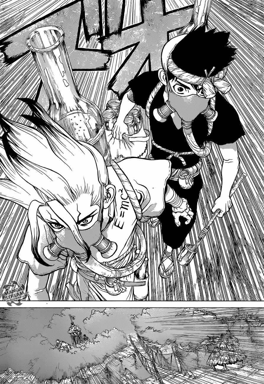 Dr. Stone Manga Chapter 32 page 6 - Brains & Heart scene