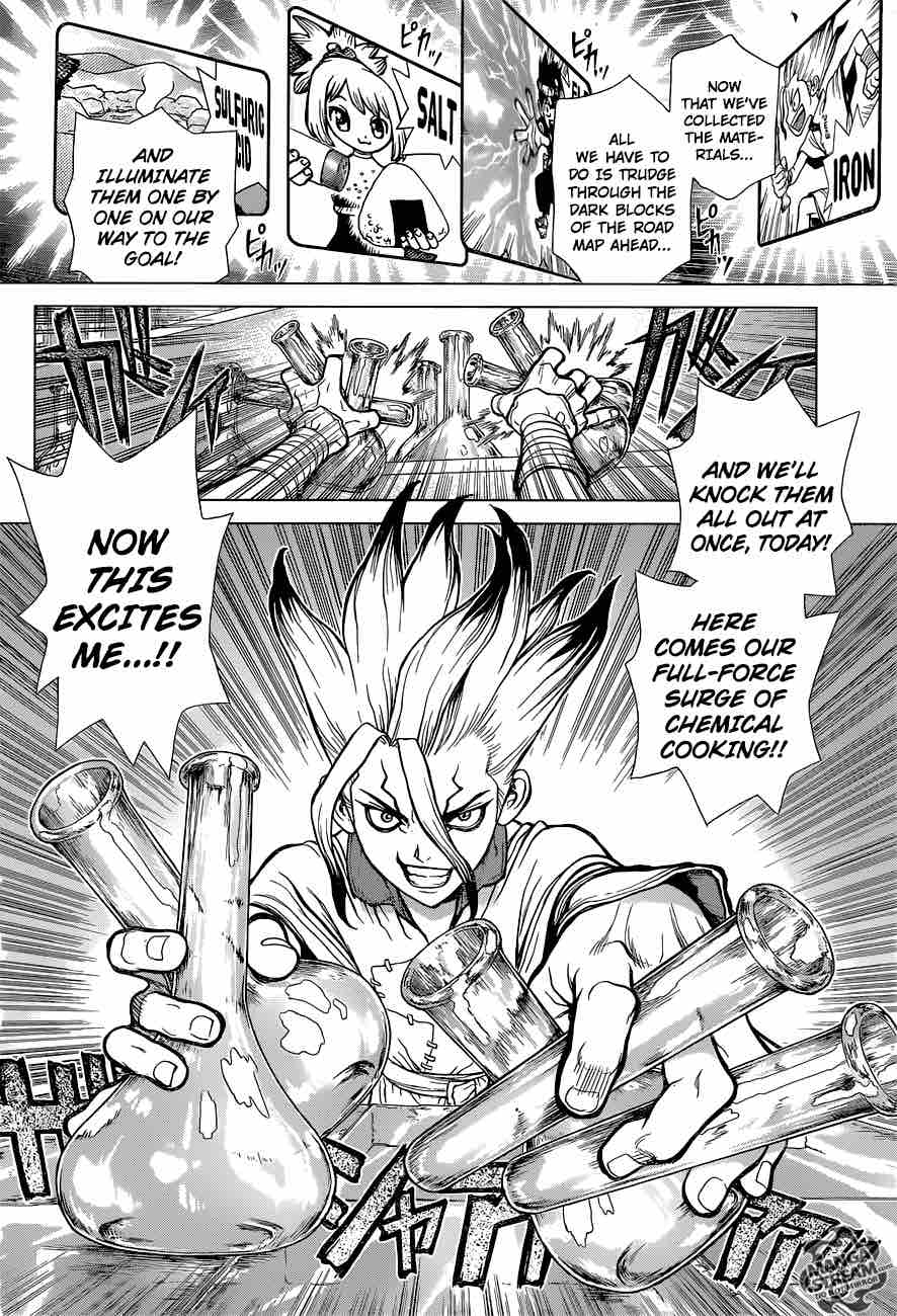 Dr. Stone Manga Chapter 33 page 2 - Baad Chemicals scene