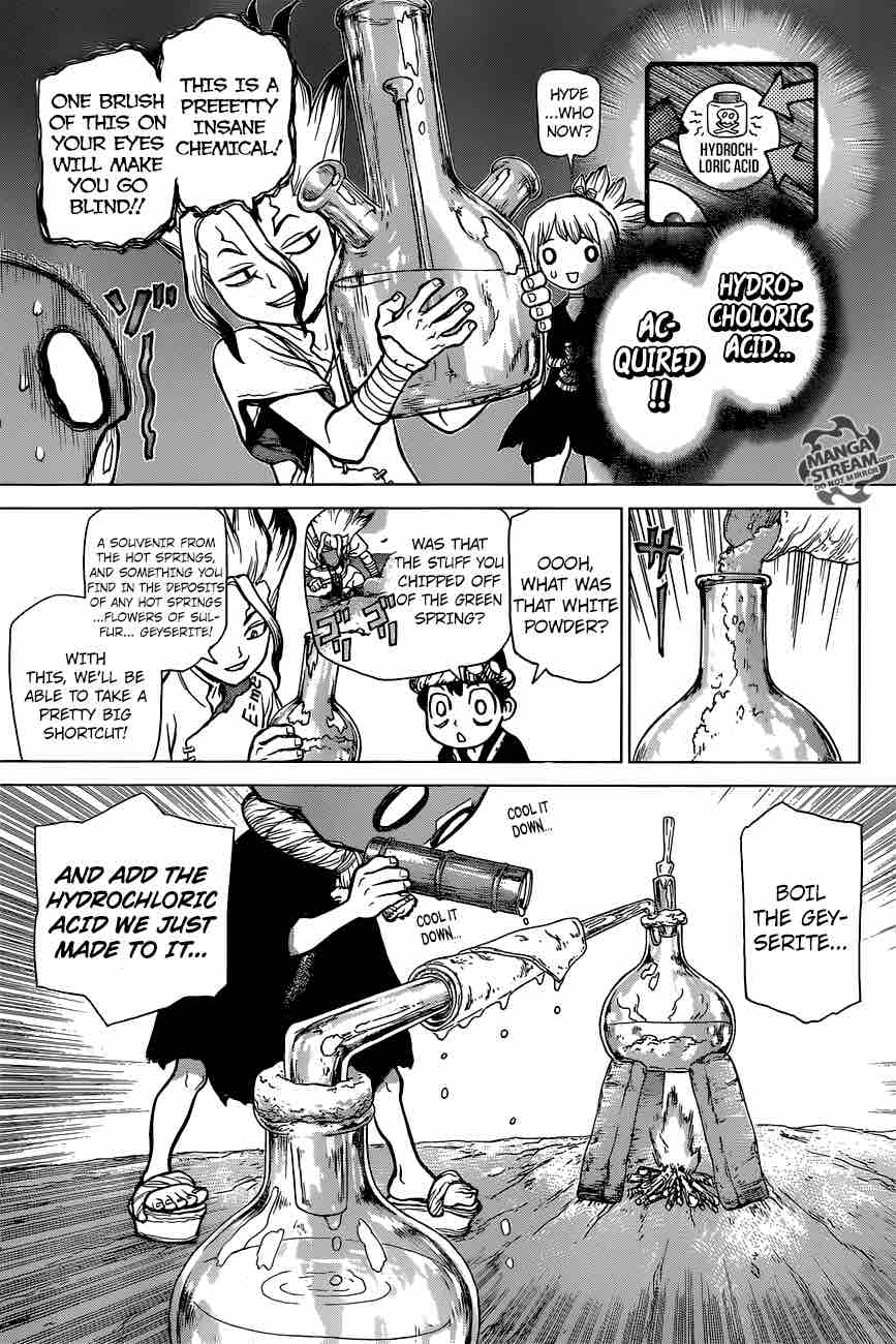 Dr. Stone Manga Chapter 33 page 5 - Baad Chemicals scene