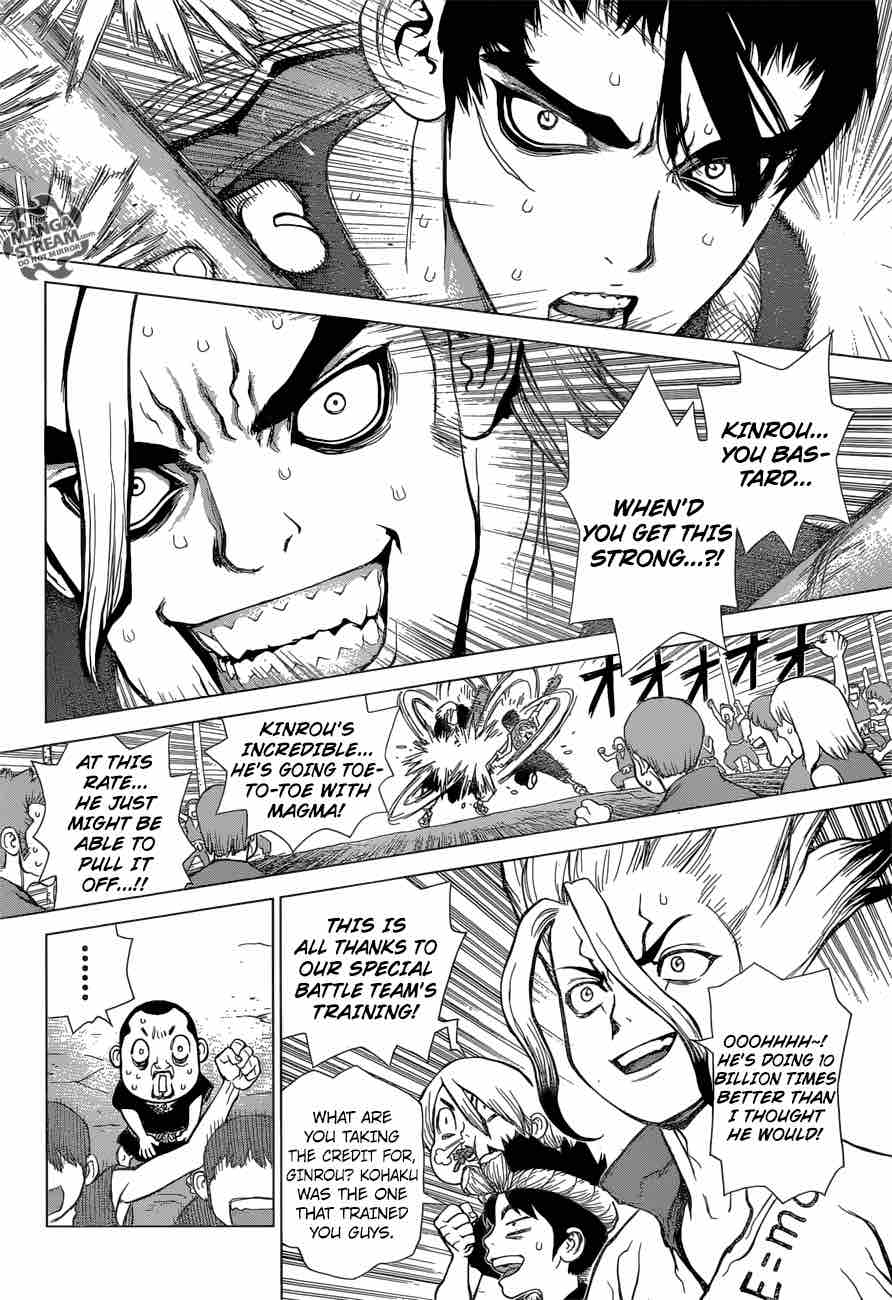 Dr. Stone Manga Chapter 35 page 3 - The Masked Warrior scene