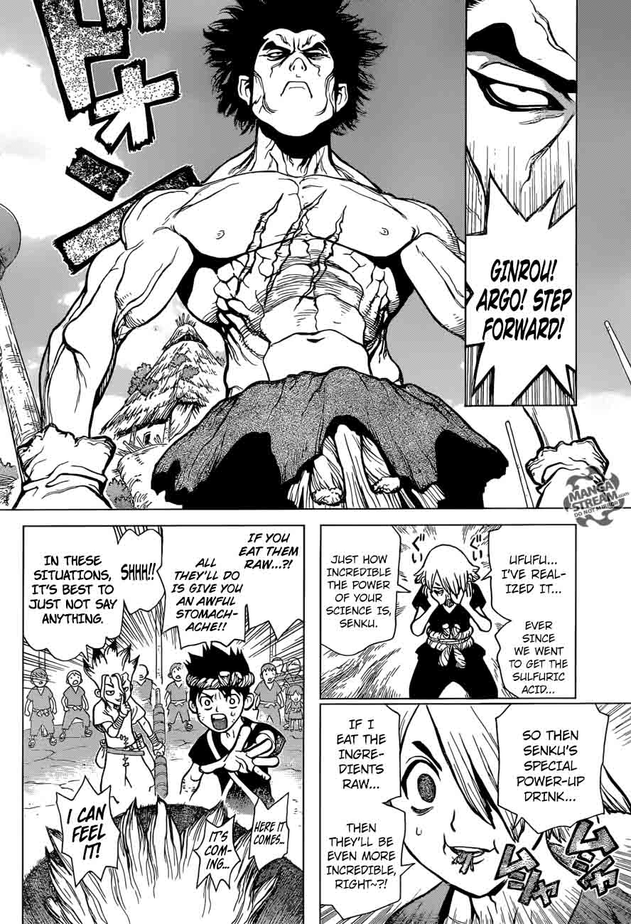 Dr. Stone Manga Chapter 36 page 16 - Kinro and Ginro scene