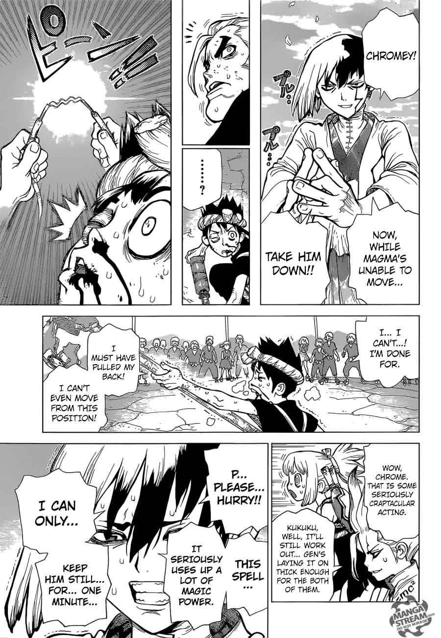 Dr. Stone Manga Chapter 38 page 11 - Master of Flame scene
