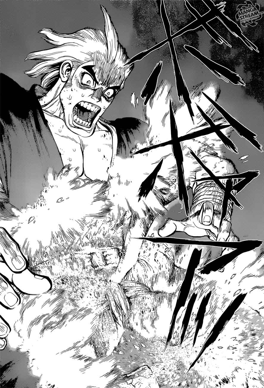 Dr. Stone Manga Chapter 38 page 17 - Master of Flame scene