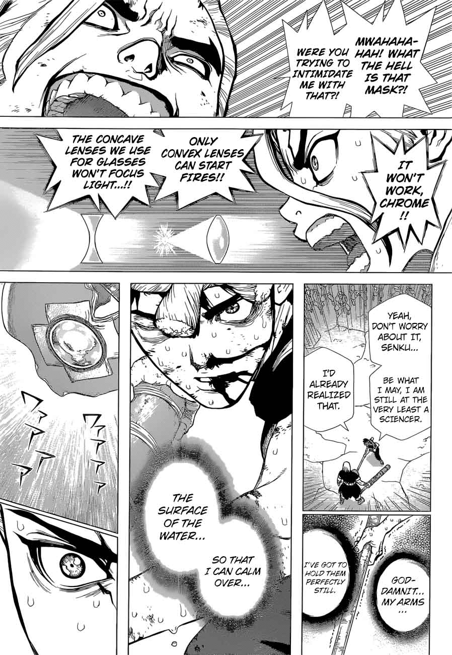 Dr. Stone Manga Chapter 38 page 3 - Master of Flame scene