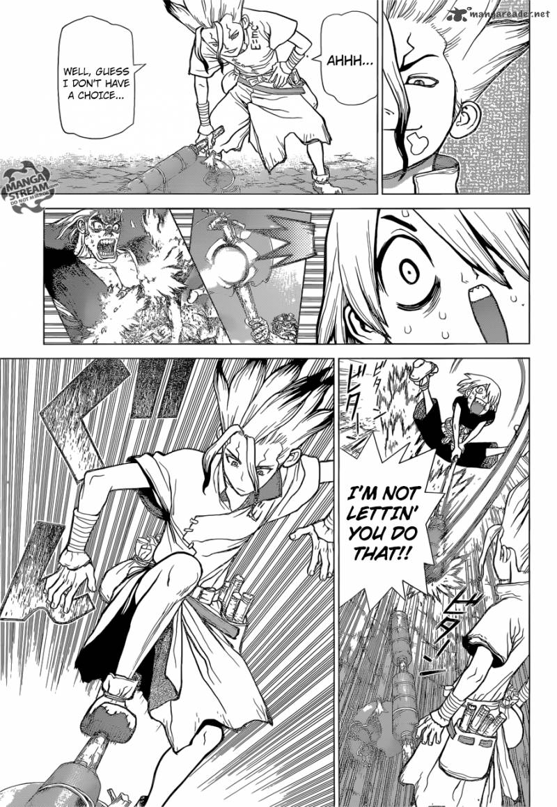 Dr. Stone Manga Chapter 39 page 13 - And the Winner is... scene