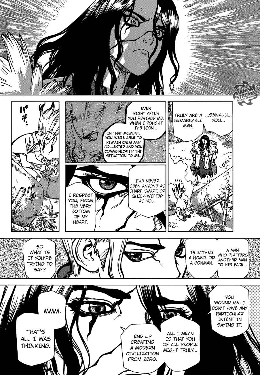 Dr. Stone Manga Chapter 4 page 11 - Pure White Seashells scene