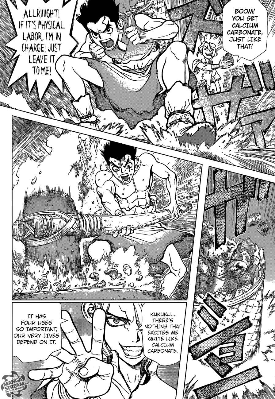 Dr. Stone Manga Chapter 4 page 9 - Pure White Seashells scene