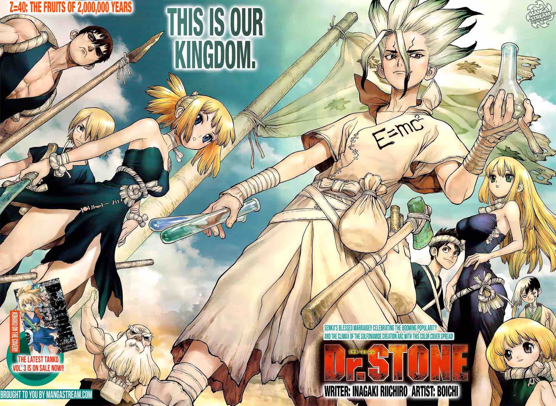 Dr. Stone Manga Chapter 40 page 2 - Two Million Years in the Making scene