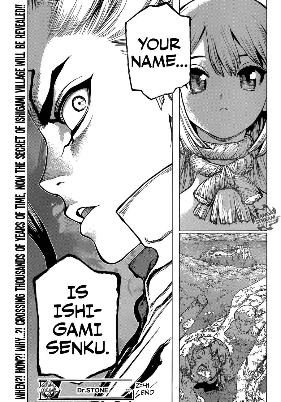 Dr. Stone Manga Chapter 41 page 18 - Doctor Stone scene