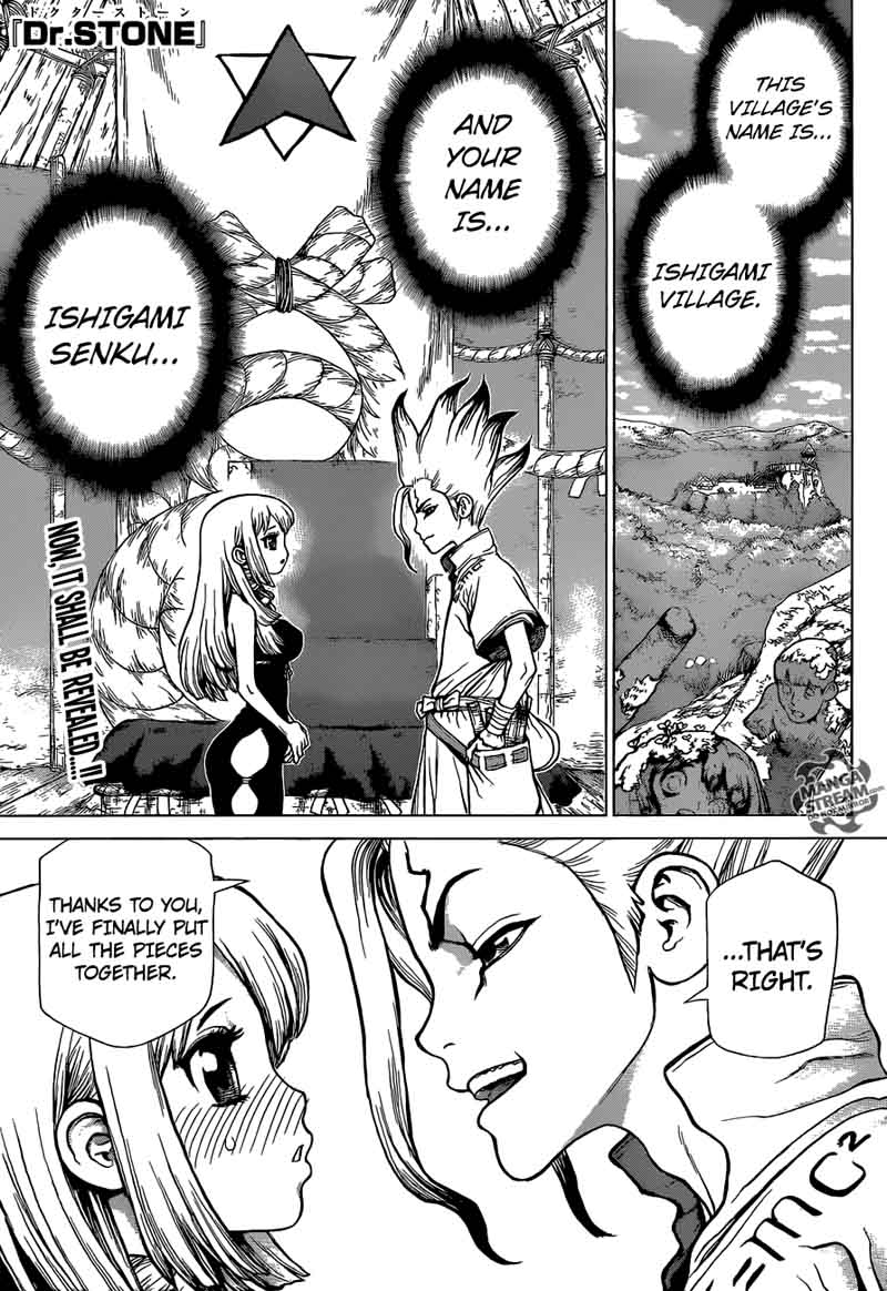 Dr. Stone Manga Chapter 42 page 1 - Tale for the Ages scene